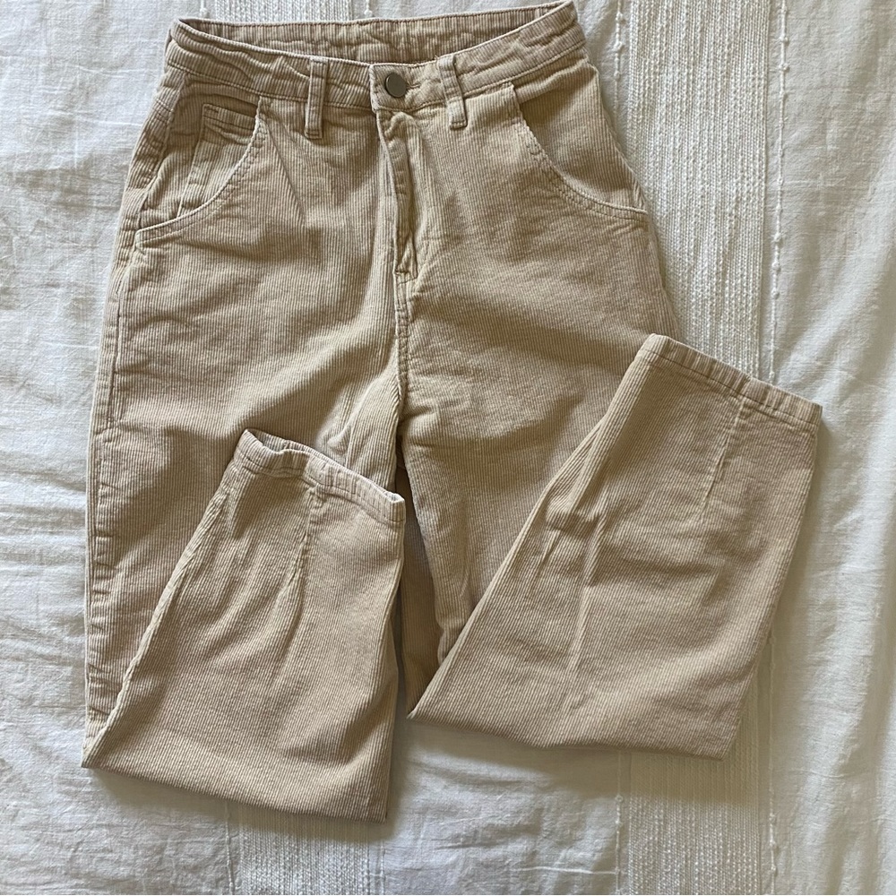 Corduroy Straight Leg Trouser Pant (XS) - Shein - Office Chic!